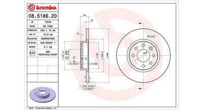 спирачен диск MAGNETI MARELLI 360406051000
