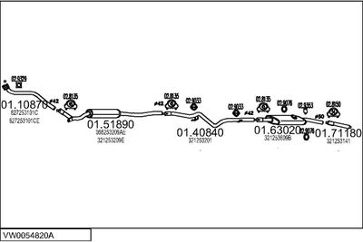 SISTEM DE ESAPAMENT MTS VW0054820A001935