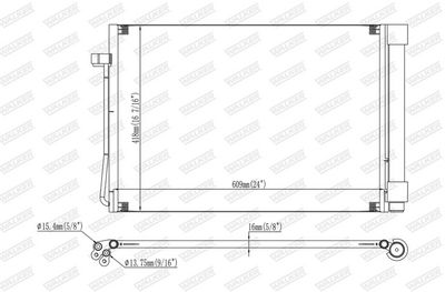KONDENSATOR KLIMAANLAGE WALKER WCD00075 6