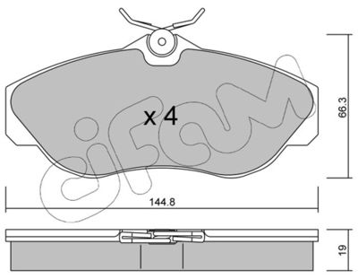Комплект тормозных колодок, дисковый тормоз 822-350-0