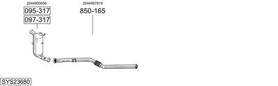 Układ wydechowy BOSAL SYS23680