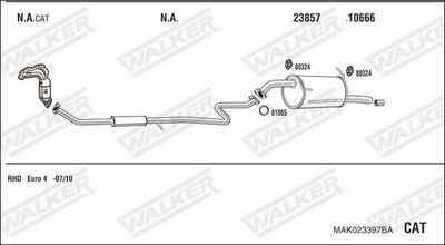 Изпускателна система WALKER MAK023397BA