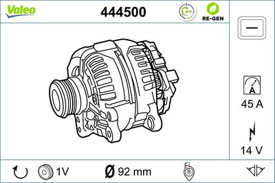 GENERATOR / ALTERNATOR VALEO 444500