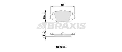 BRAXIS AA0098 Тормозные колодки и сигнализаторы  для NISSAN MICRA II (K11) 1.0 i 16V