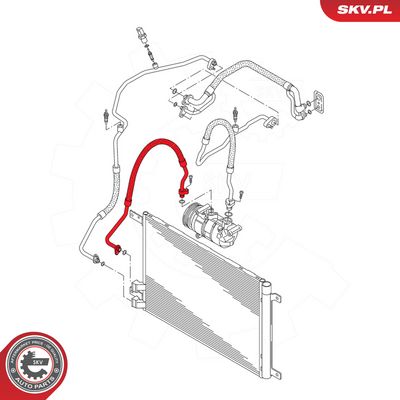 Vysokotlaké / nízkotlaké vedení, klimatizace SKV 43SKV550