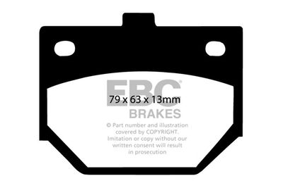 Комплект тормозных колодок, дисковый тормоз EBC Brakes DP329 для DAIHATSU CHARADE