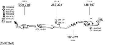 Układ wydechowy BOSAL SYS12742