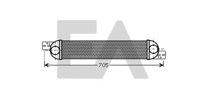 Интеркулер EACLIMA 36A54023 для OPEL MERIVA