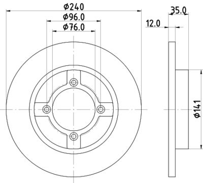 спирачен диск MINTEX MDC355