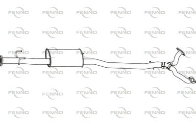 Средний глушитель выхлопных газов FENNO P2008 для CHEVROLET CAPTIVA