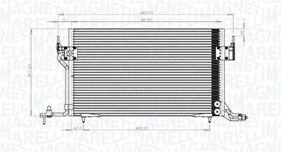 MAGNETI MARELLI 350203838000 Радиатор кондиционера  для PEUGEOT 306 (Пежо 306)
