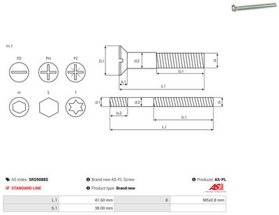 javítókészlet, generátor AS-PL SRS9088S