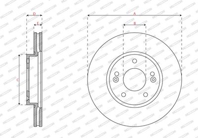 BREMSSCHEIBE FERODO DDF2928C 2