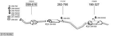 Układ wydechowy BOSAL SYS18392