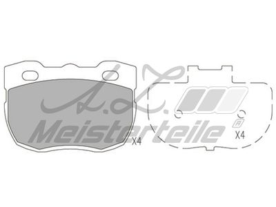 комплект спирачно феродо, дискови спирачки A.Z. Meisterteile AZMT-44-022-1681