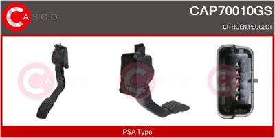 Sada akceleračního pedálu CASCO CAP70010GS