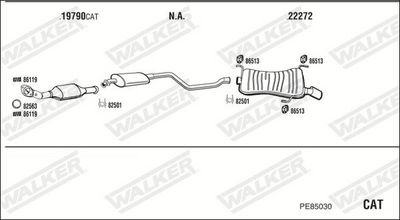 ABGASANLAGE WALKER PE85030