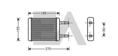 Теплообменник, отопление салона EACLIMA 45C28002 для HYUNDAI PONY