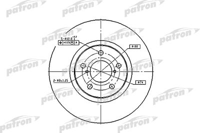 PATRON PBD1437 Тормозные диски  для SUBARU OUTBACK (Субару Оутбакk)