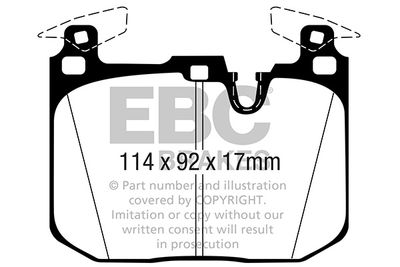 Комплект тормозных колодок, дисковый тормоз EBC Brakes DP32360C для BMW 2