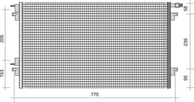 Конденсатор, кондиционер MAGNETI MARELLI 350203276000 для RENAULT VEL