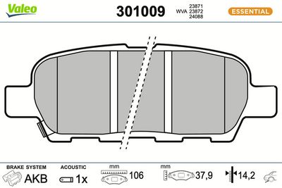 BREMSBELAGSATZ SCHEIBENBREMSE