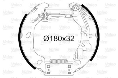 Комплект тормозных колодок VALEO 554812 для FIAT PUNTO