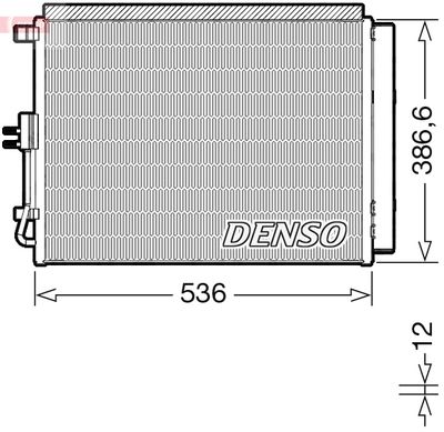 Конденсатор, кондиционер DENSO DCN43009 для HYUNDAI i30