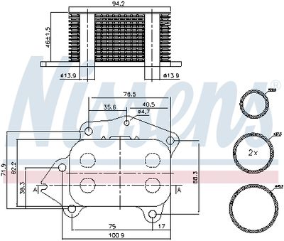 RADIATOR ULEI ULEI MOTOR NISSENS 90717 6