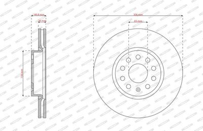 BREMSSCHEIBE FERODO DDF3121C 1