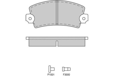Комплект тормозных колодок, дисковый тормоз E.T.F. 12-0026 для RENAULT 16
