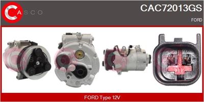 Компрессор, кондиционер CASCO CAC72013GS для FORD C-MAX