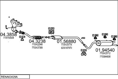 SISTEM DE ESAPAMENT MTS RENA63429A011484