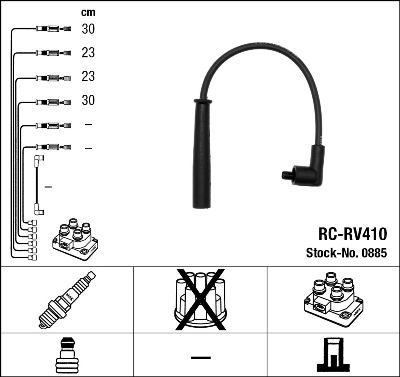 Комплект проводов зажигания NGK 0885 для ROVER MINI