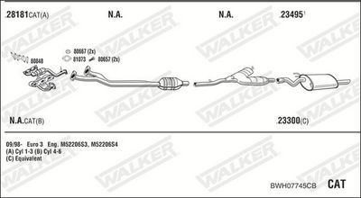 Изпускателна система WALKER BWH07745CB
