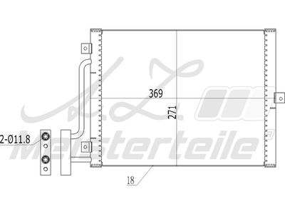кондензатор, климатизация A.Z. Meisterteile AZMT-45-030-1314