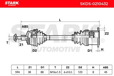 полуоска STARK SKDS-0210432