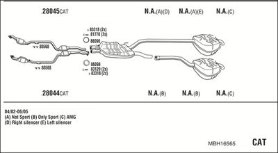 Układ wydechowy WALKER MBH16565