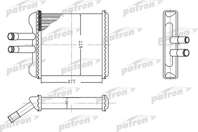 PATRON PRS2083 Радиатор печки  для DAEWOO LANOS (Деу Ланос)