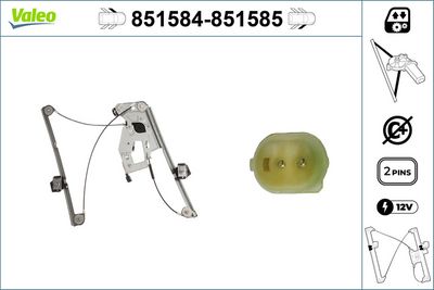 стъклоподемник VALEO 851584
