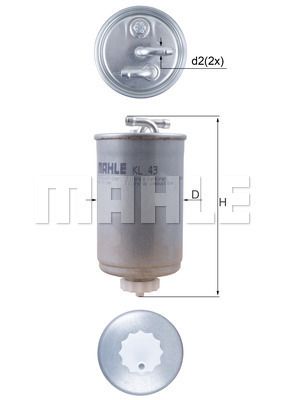 Топливный фильтр MAHLE KL 43 для ROVER 45
