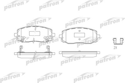 Комплект тормозных колодок, дисковый тормоз PATRON PBP1783 для KIA PICANTO