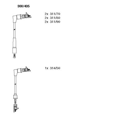 Комплект проводов зажигания BREMI 300/435 для NISSAN LAUREL
