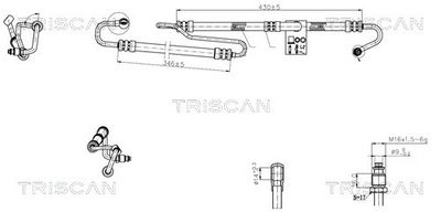 хидравличен маркуч, кормилно управление TRISCAN 8516 11012