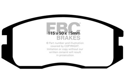 Комплект тормозных колодок, дисковый тормоз EBC Brakes DP941 для MITSUBISHI COLT