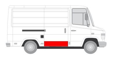 (EN) Sliding door repair kit (Coating, onderste deel) past: MERCEDES VARIO W670 09.96-09.13