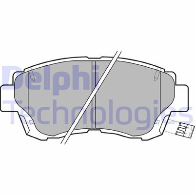 Комплект тормозных колодок, дисковый тормоз DELPHI LP936 для TOYOTA ALTEZZA