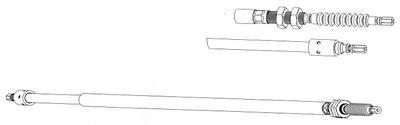 Тросик, cтояночный тормоз CEF CT02137 для CITROËN XM