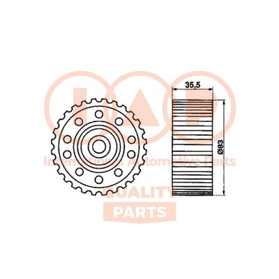 Натяжной ролик, ремень ГРМ IAP QUALITY PARTS 127-17053 для VW TARO