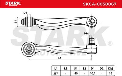 носач, окачване на колелата STARK SKCA-0050067